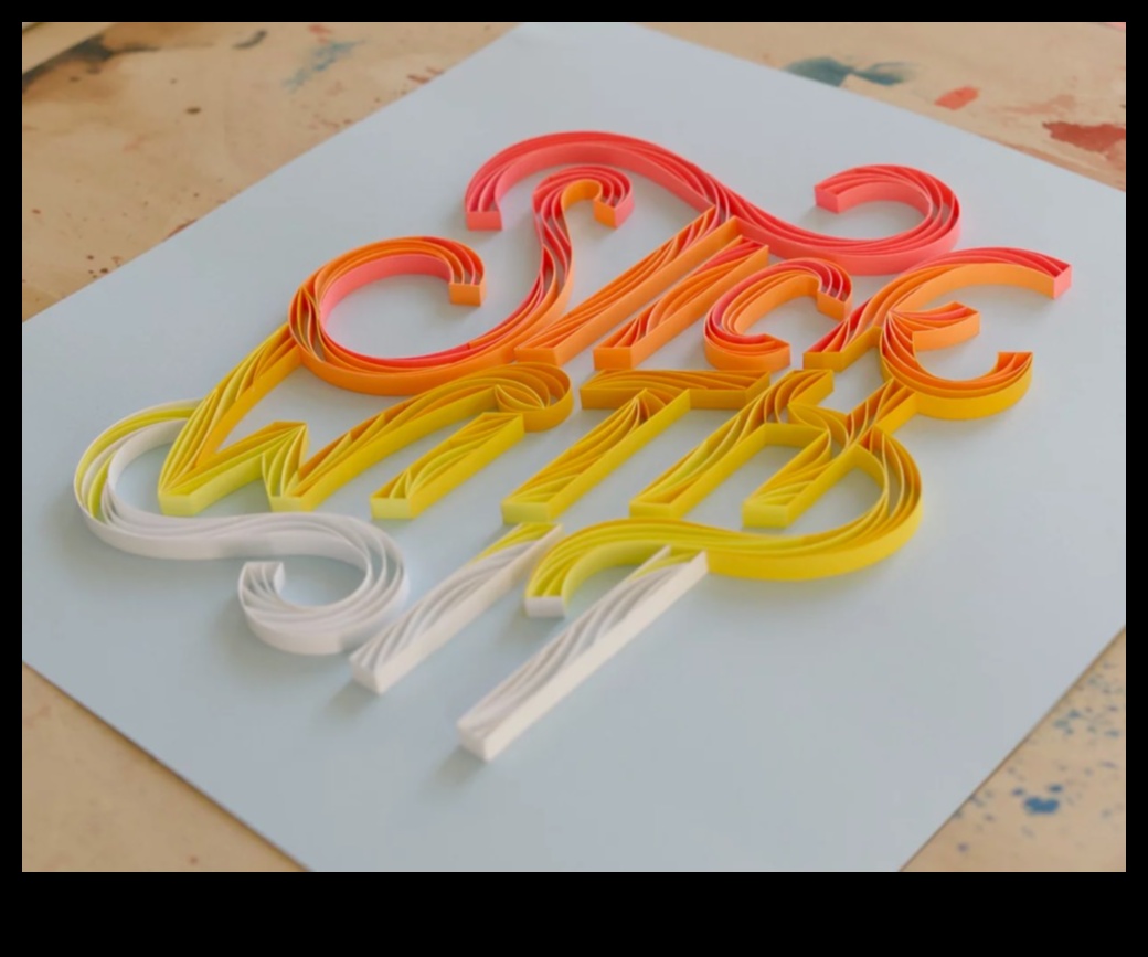 יצירת נייר עם טיפוגרפיה: יצירת מילים כאמנות