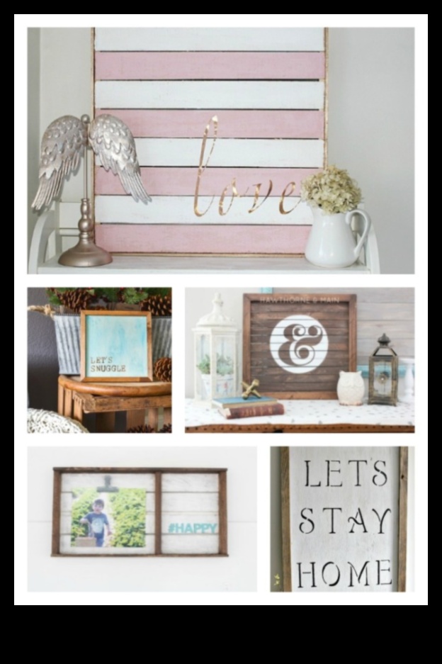 שלטי בית מעץ עשה זאת בעצמך: התאמה אישית של החלל שלך עם מילים