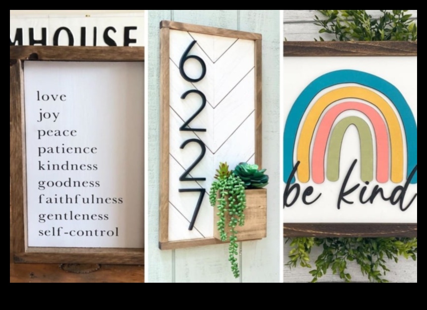 שלטי בית מעץ עשה זאת בעצמך: התאמה אישית של החלל שלך עם מילים